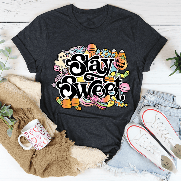 Stay Sweet Tee Dark Grey Heather / S Peachy Sunday T-Shirt
