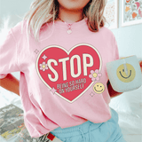Stop Being So Hard On Yourself Tee Pink / S Peachy Sunday T-Shirt