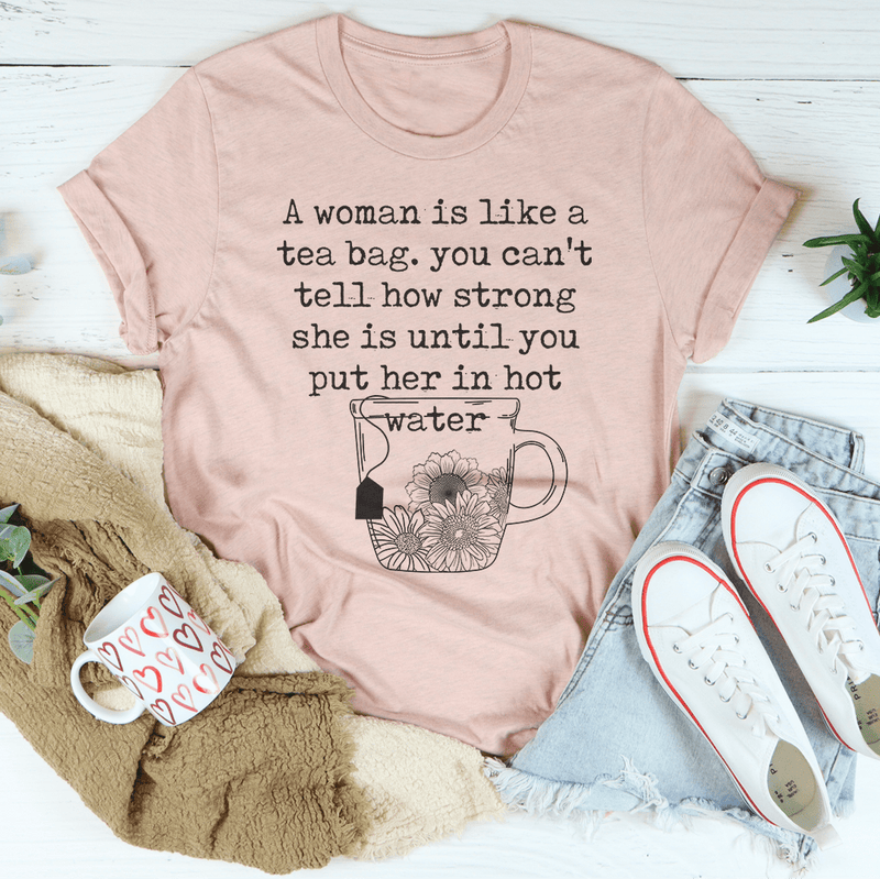 Strong Woman Tee Heather Prism Peach / S Peachy Sunday T-Shirt