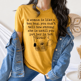 Strong Woman Tee Mustard / S Peachy Sunday T-Shirt