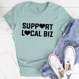 Support Local Biz Tee Heather Prism Dusty Blue / S Peachy Sunday T-Shirt