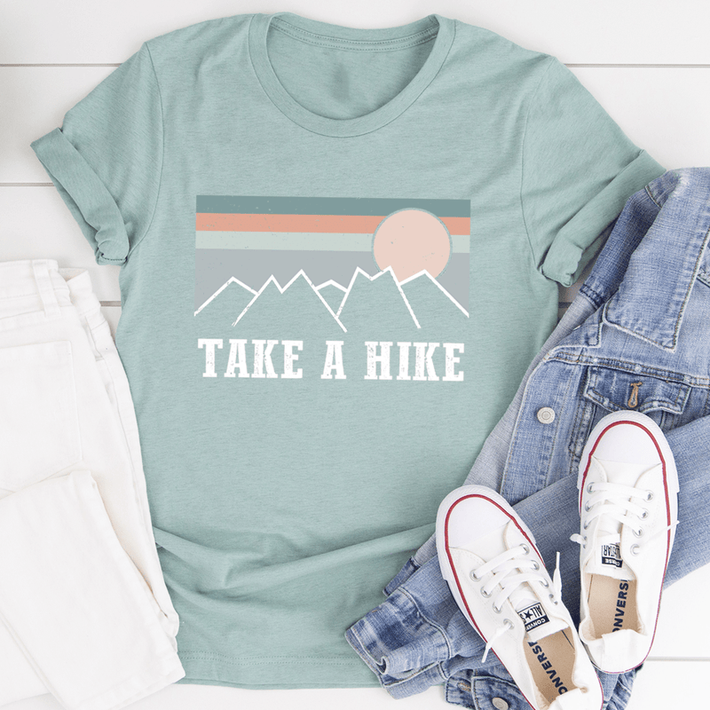 Take A Hike Tee Heather Prism Dusty Blue / S Peachy Sunday T-Shirt