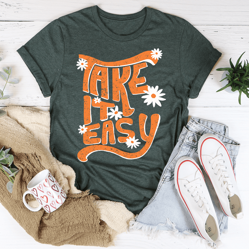 Take It Easy Tee Heather Forest / S Peachy Sunday T-Shirt
