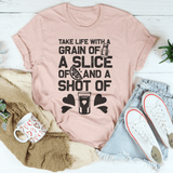 Take Life with A Grain of Salt A Slice of Lime and A Shot of Tequila Tee Heather Prism Peach / S Peachy Sunday T-Shirt