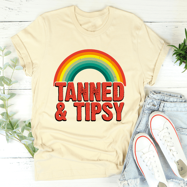 Tanned & Tipsy Tee Soft Cream / S Peachy Sunday T-Shirt