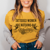Tattooed Women Are Nothing But Decorated Stress Tee Mustard / S Peachy Sunday T-Shirt