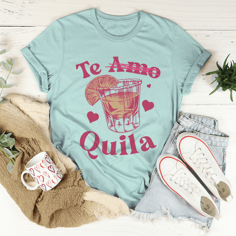 Tequila Valentine's Tee Heather Prism Dusty Blue / S Peachy Sunday T-Shirt