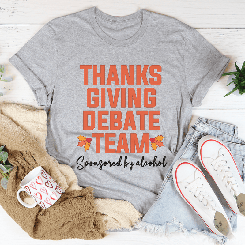 Thanksgiving Debate Team Tee Athletic Heather / S Peachy Sunday T-Shirt