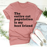 The Entire Cat Population Is My Best Friend Tee Mauve / S Peachy Sunday T-Shirt
