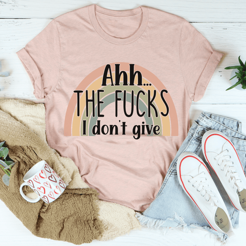 The Fucks I Don't Give Tee Heather Prism Peach / S Peachy Sunday T-Shirt