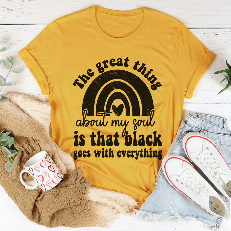 The Great Thing About My Soul Tee Mustard / S Peachy Sunday T-Shirt