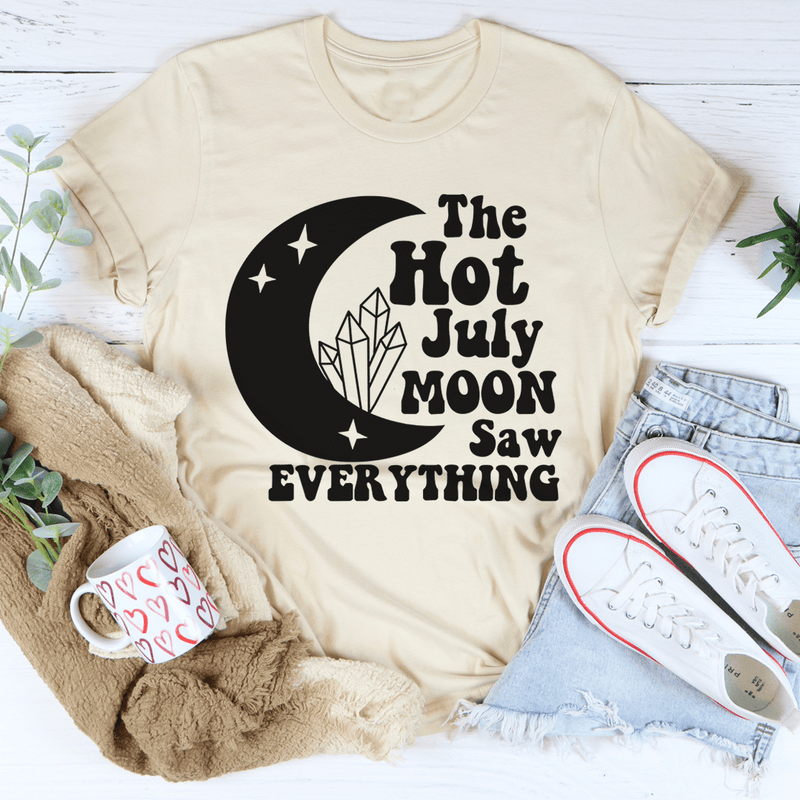 The Hot July Moon Saw Everything Tee Heather Dust / S Peachy Sunday T-Shirt