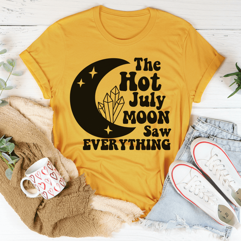 The Hot July Moon Saw Everything Tee Mustard / S Peachy Sunday T-Shirt