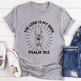 The Lord Is My Rock Tee Athletic Heather / S Peachy Sunday T-Shirt