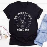 The Lord Is My Rock Tee Black Heather / S Peachy Sunday T-Shirt