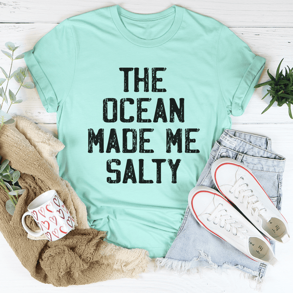 The Ocean Made Me Salty Tee Heather Mint / S Peachy Sunday T-Shirt
