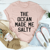 The Ocean Made Me Salty Tee Heather Prism Peach / S Peachy Sunday T-Shirt