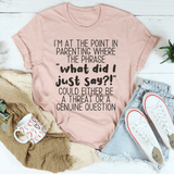 The Phrase What Did I Just Say Tee Heather Prism Peach / S Peachy Sunday T-Shirt