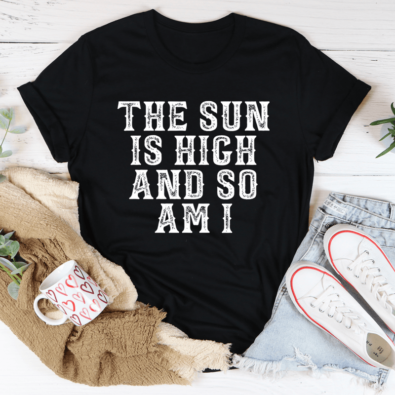 The Sun Is High And So Am I Tee Dark Grey Heather / S Peachy Sunday T-Shirt