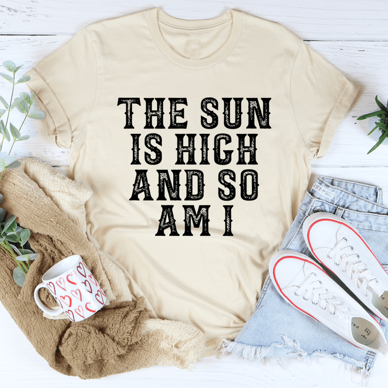 The Sun Is High And So Am I Tee Heather Dust / S Peachy Sunday T-Shirt