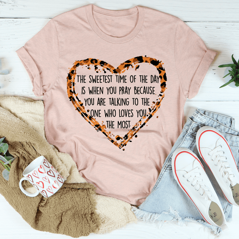 The Sweetest Time Of The Day Tee Heather Prism Peach / S Peachy Sunday T-Shirt