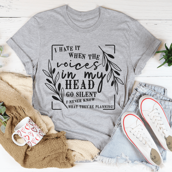 The Voices In My Head Tee Athletic Heather / S Peachy Sunday T-Shirt