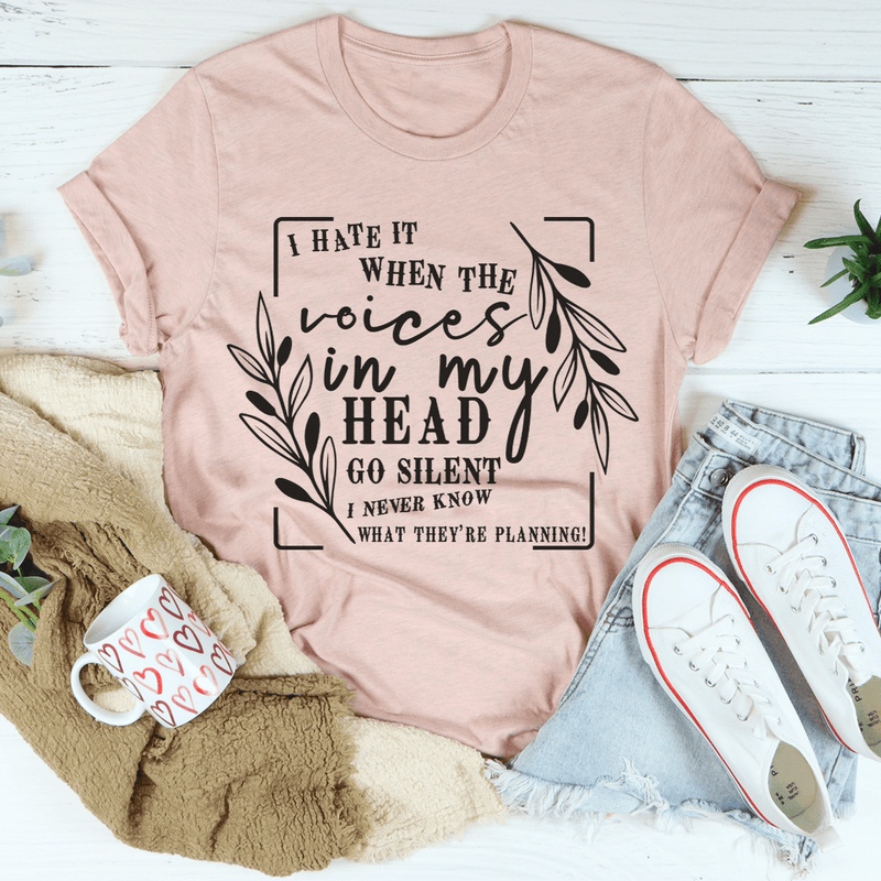 The Voices In My Head Tee Heather Prism Peach / S Peachy Sunday T-Shirt
