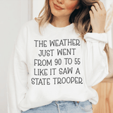 The Weather Just Went From 90 To 55 Sweatshirt Peachy Sunday T-Shirt