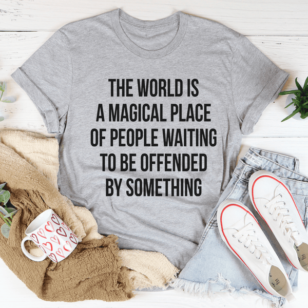 The World Is A Magical Place Tee Athletic Heather / S Peachy Sunday T-Shirt