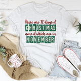 There Are 12 Days Until Christmas Tee Ash / S Peachy Sunday T-Shirt