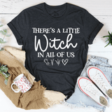 There's A Little Witch In All Of Us Tee Dark Grey Heather / S Peachy Sunday T-Shirt