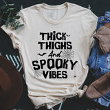 Thick Thighs And Spooky Vibes Tee Soft Cream / S Peachy Sunday T-Shirt