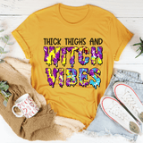 Thick Thighs And Witch Vibes Tee Mustard / S Peachy Sunday T-Shirt