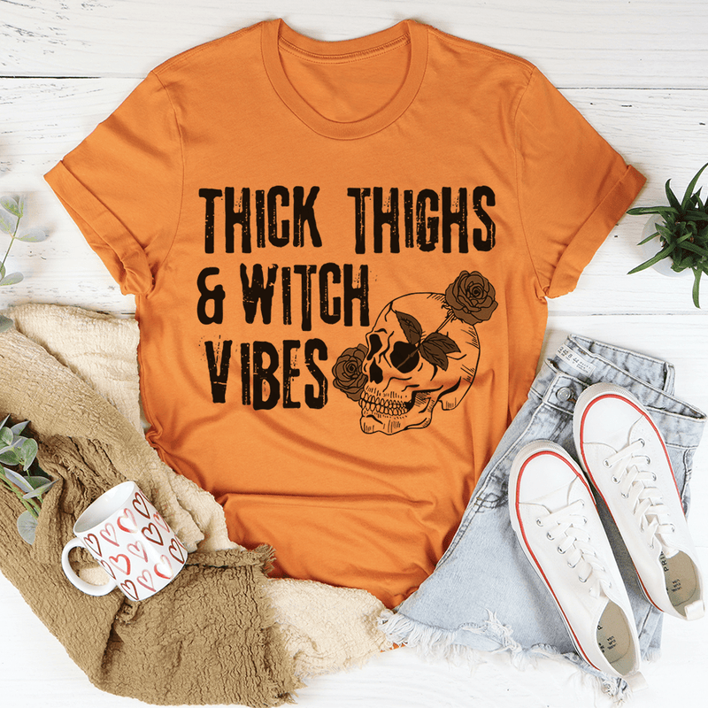 Thick Thighs & Witch Vibes Tee Burnt Orange / S Peachy Sunday T-Shirt