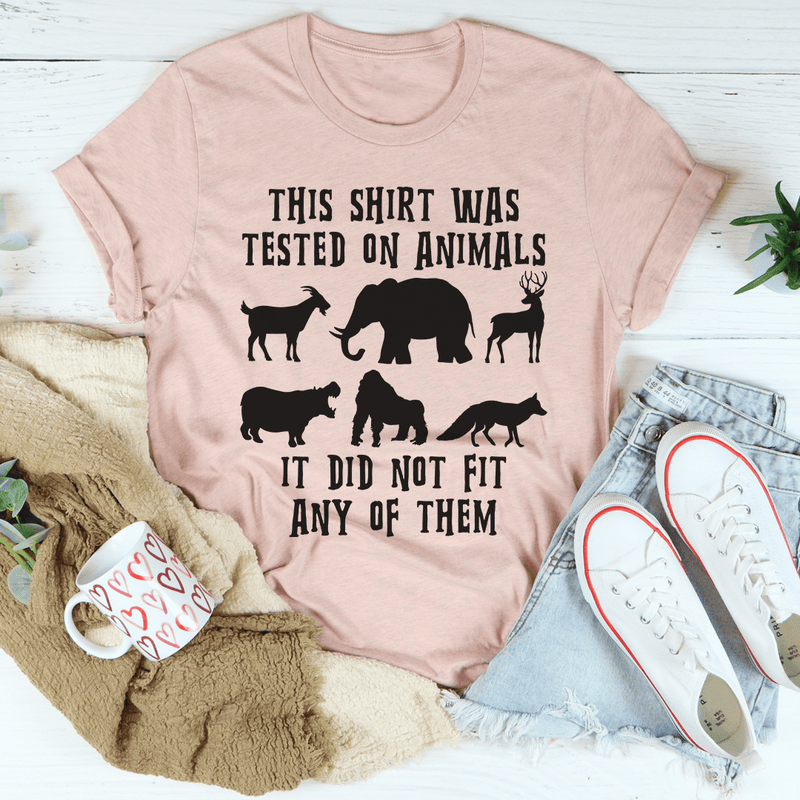 This Shirt Was Tested On Animals Tee Heather Prism Peach / S Peachy Sunday T-Shirt