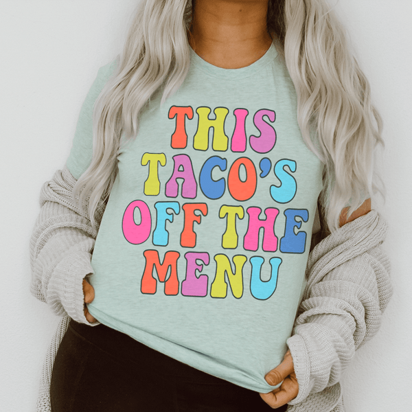 This Taco's Off The Menu Tee Heather Prism Mint / S Peachy Sunday T-Shirt