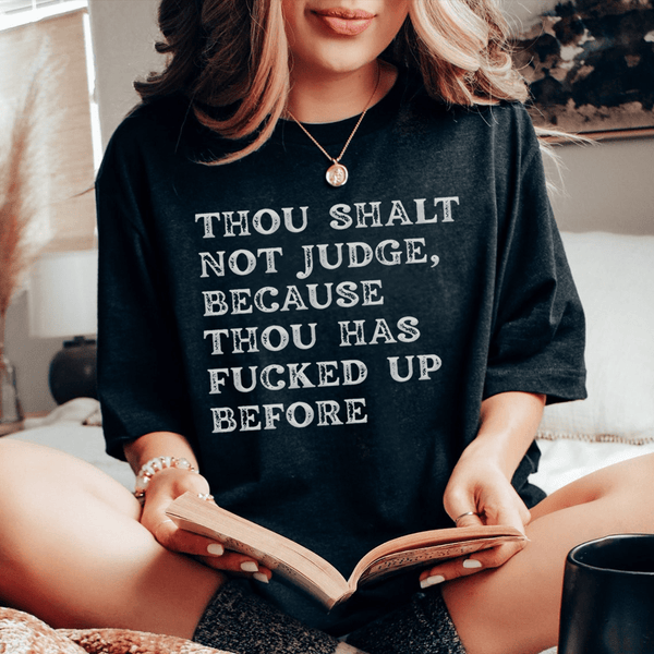 Thou Shalt Not Judge Tee Black Heather / S Peachy Sunday T-Shirt