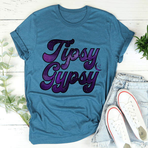 Tipsy Gypsy Tee Heather Deep Teal / S Peachy Sunday T-Shirt