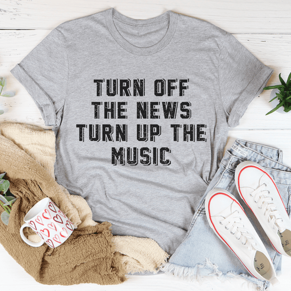 Turn Up The Music Tee Athletic Heather / S Peachy Sunday T-Shirt