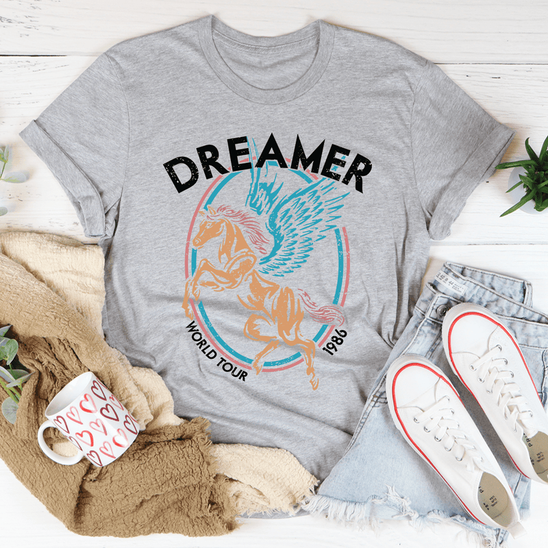 Vintage Inspired Dreamer World Tour Tee Athletic Heather / S Peachy Sunday T-Shirt