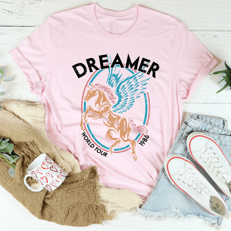 Vintage Inspired Dreamer World Tour Tee Pink / S Peachy Sunday T-Shirt