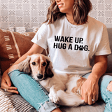 Wake Up Hug A Dog Tee White / S Peachy Sunday T-Shirt