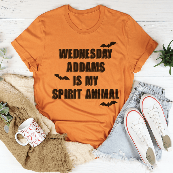 Wednesday Addams Is My Spirit Animal Tee Peachy Sunday T-Shirt
