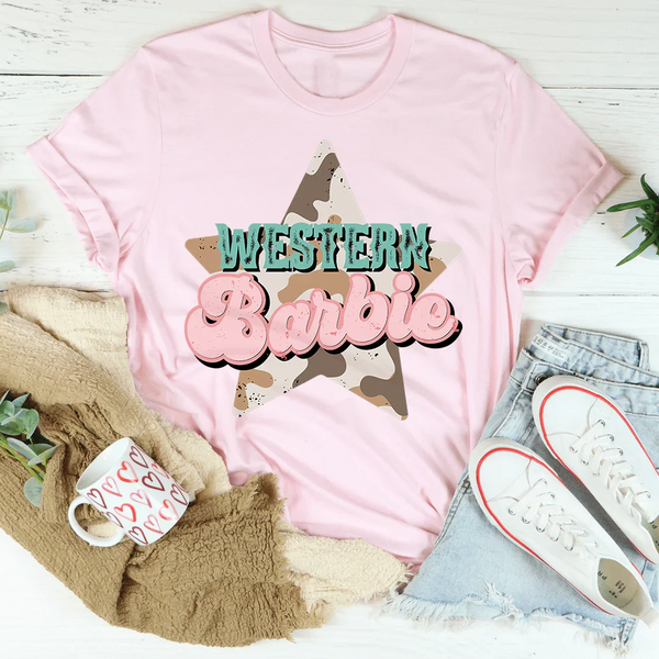 Western Barbie Star Tee Peachy Sunday
