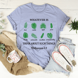 Whatever Is True Philippians 4:8 Tee Heather Blue / S Peachy Sunday T-Shirt