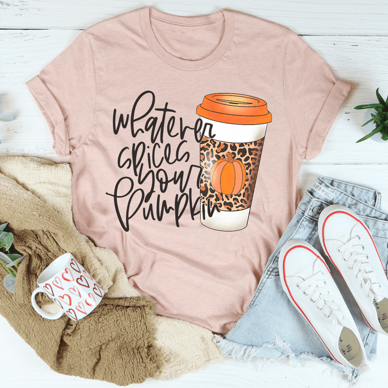 Whatever Spices Your Pumpkin Coffee Tee Peachy Sunday T-Shirt