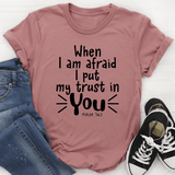 When I Am Afraid I Put My Trust In You Tee Mauve / S Peachy Sunday T-Shirt