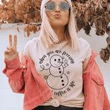 When You Are Freezing But Iced Coffee Is Life Tee Heather Prism Peach / S Peachy Sunday T-Shirt