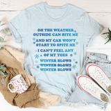 Winter Blows Tee Heather Prism Ice Blue / S Peachy Sunday T-Shirt