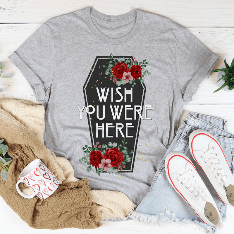Wish You Were Here Coffin Tee Athletic Heather / S Peachy Sunday T-Shirt